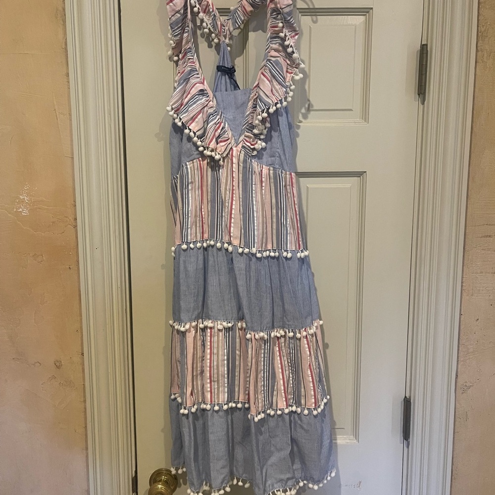 Romeo & Juliet Striped Pom Dress - Size L - New with tags